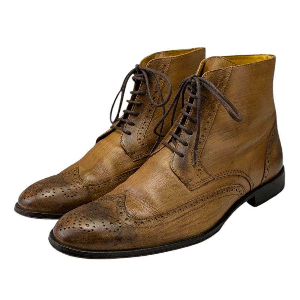 Undandy Chukka Wingtip Brogue Dress Boots GUC Size 43 US 10    S3999 - Picture 7 of 15